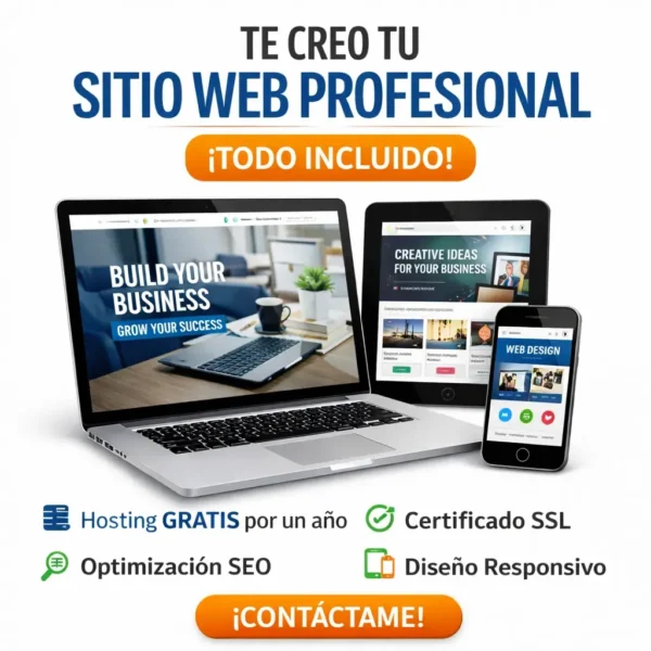 Pagina web creación Creación de Sitios Web Profesionales