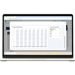 Plantilla de ventas ecommerce en Google Sheets con análisis visual