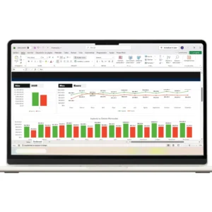 dashboard-gratis-en-excel-analisis-financiero-2 Panel financiero que muestra la tendencia de ingresos vs gastos en Excel