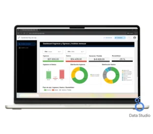 Dashboard de Ingresos y Gastos en Data Studio