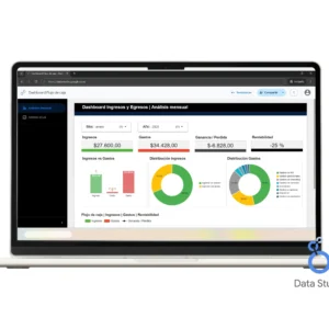 Dashboard de Ingresos y Gastos en Data Studio
