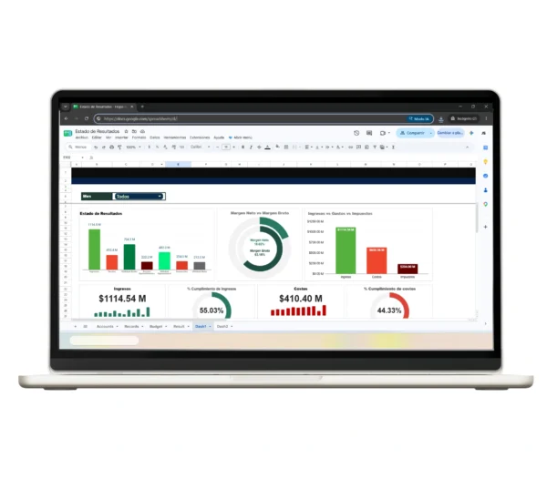 Estado de Resultados en Google Sheets Plantilla