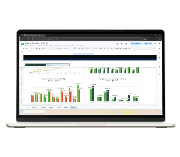 Estado de Resultados en Google Sheets Plantilla