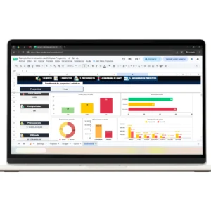 administracion-de-multiples-proyectos-en-google-sheets-resumen-ejecutivo-2 Panel de indicadores clave de rendimiento y KPIs en Google Sheets