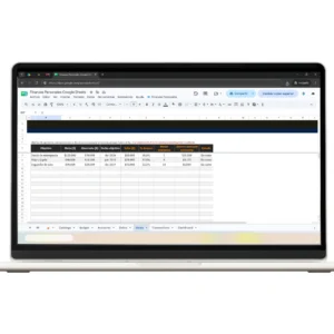 finanzas-personales-google-sheets-metas-ahorro-5 Seguimiento de ahorros y metas financieras en una plantilla de Google Sheets.