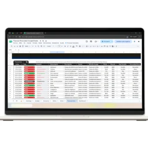 finanzas-personales-google-sheets-registro-mensual-4 Registro diario de gastos personales en una hoja de cálculo de Google Sheets.