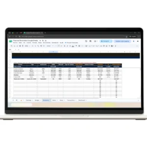 plantilla-finanzas-personales-google-sheets-cuentas-financiero-6 Control de deudas y pagos pendientes en una plantilla de finanzas personales.