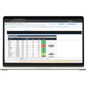plantilla-finanzas-personales-google-sheets-presupuesto-7 Presupuesto mensual personal organizado por categorías en Google Sheets.